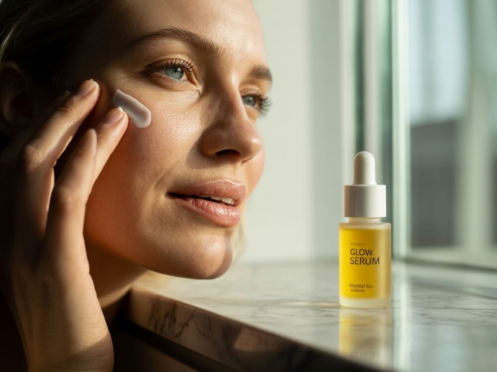 butelka serum na półce