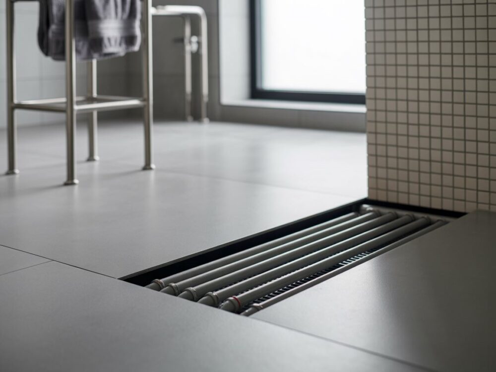 ciepła podłoga z panelami