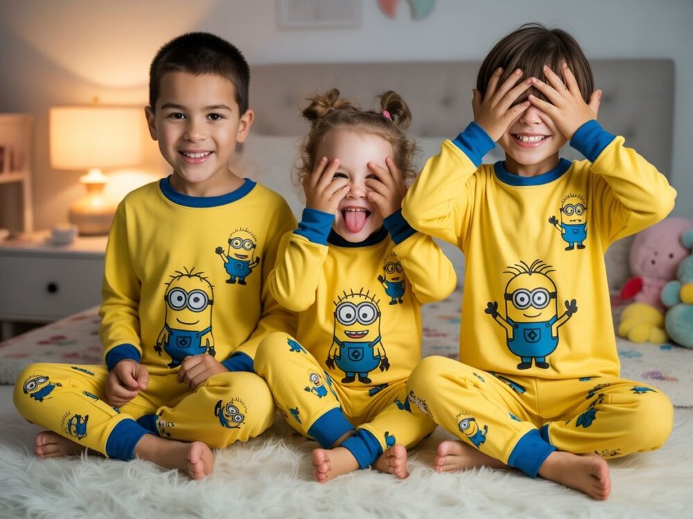 dziecięca piżama z postaciami Minionków