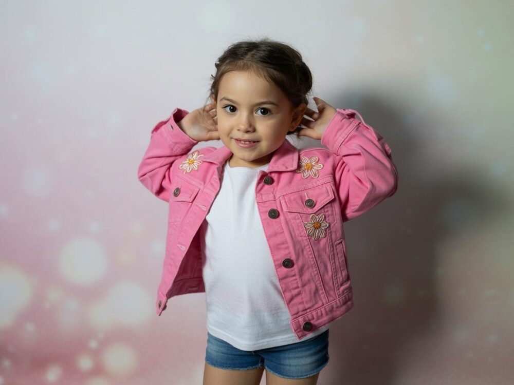 dziecięca ramoneska różowa