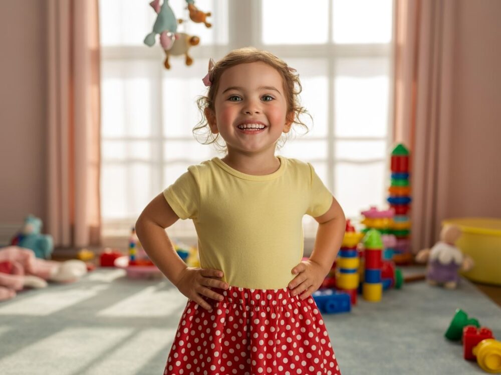 dziewczęca spódniczka polka dot