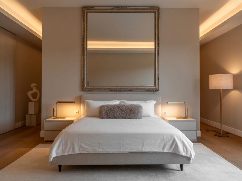 elegancki wystrój sypialni