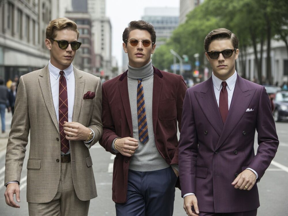 garnitur retro mężczyzna