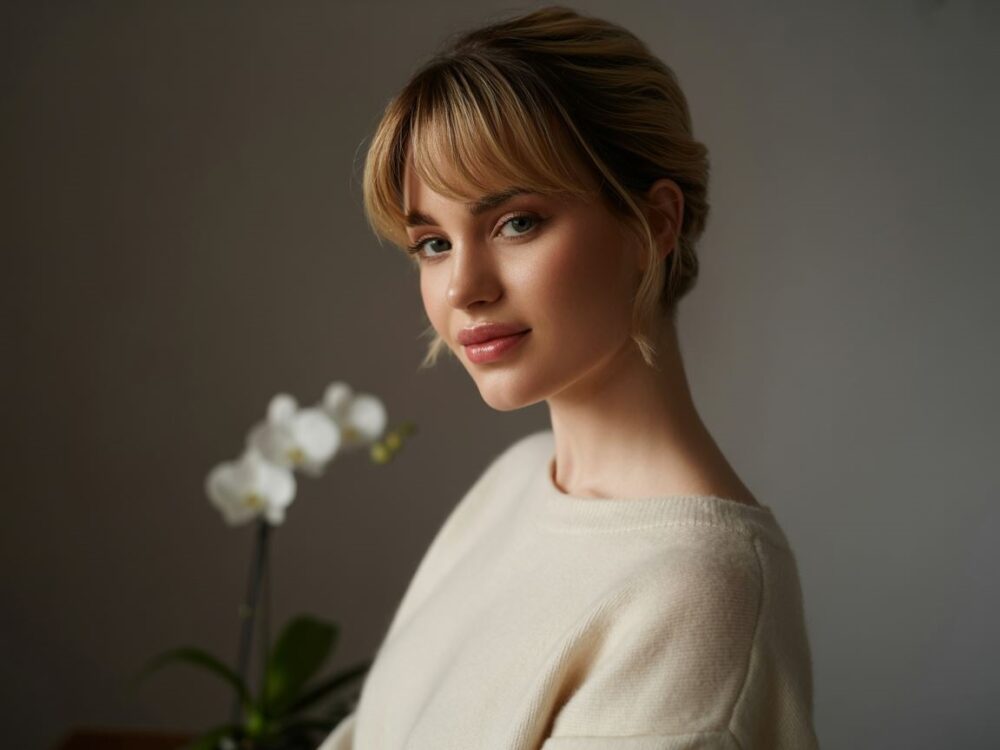 inspiracje grzywka okrągła twarz