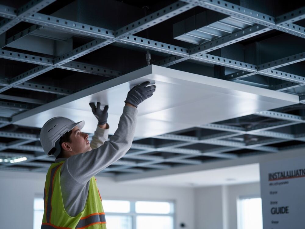 instalacja oświetlenia w suficie