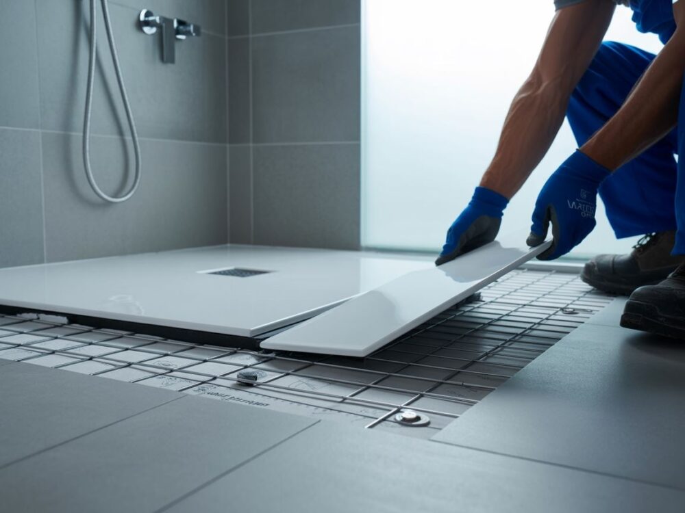 montaż paneli na podłogówkę