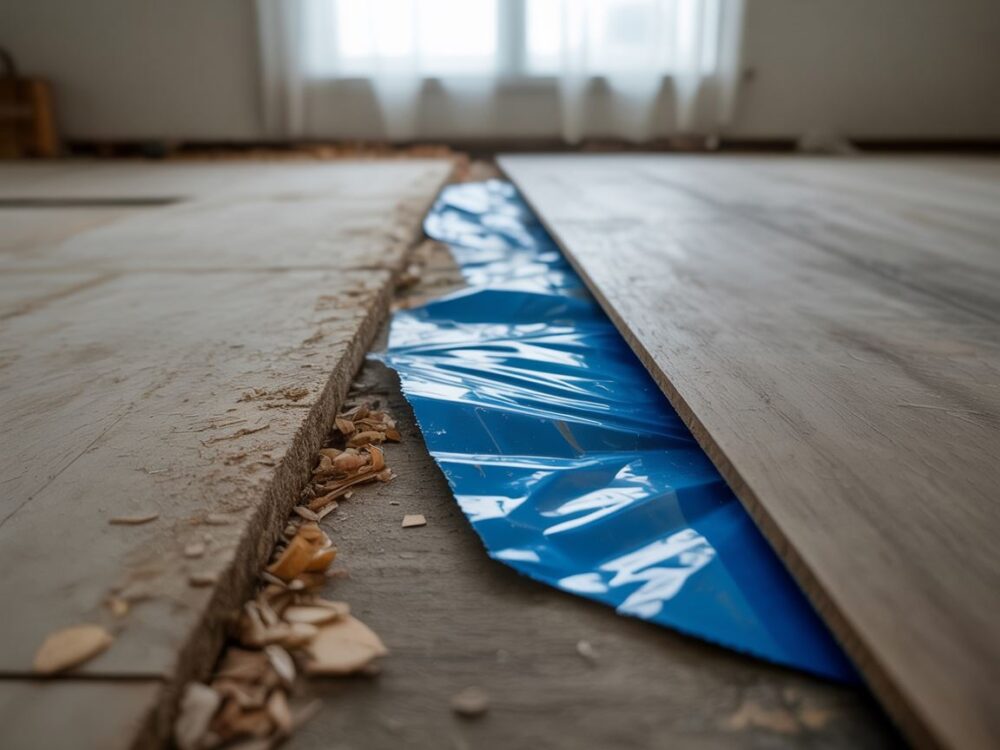 montaż paneli z folią