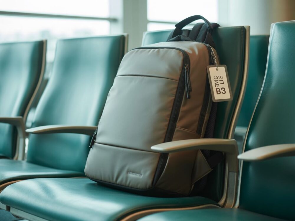 plecak na lotnisku