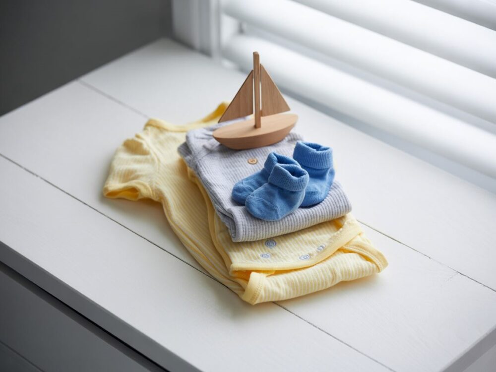 składanie ubranek niemowlęcych