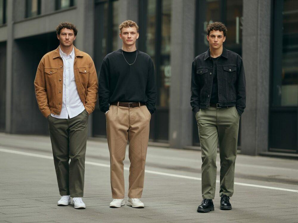 spodnie typu slim fit
