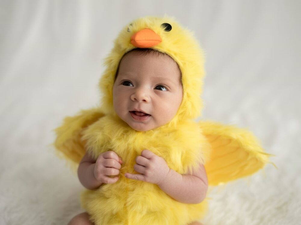 strój kurczaczka dla niemowląt