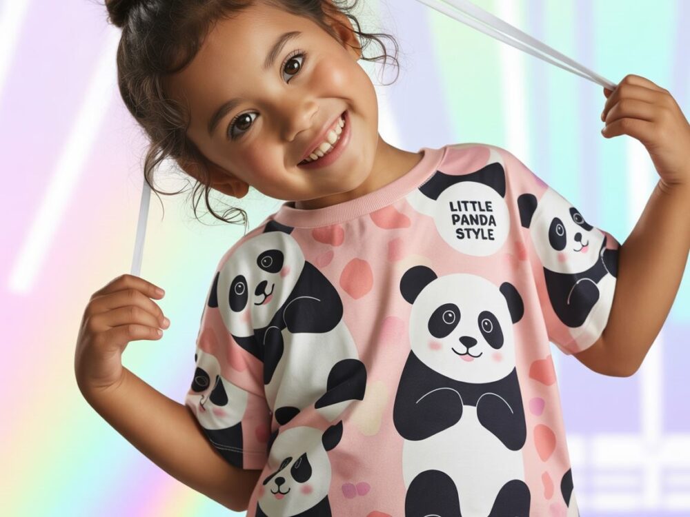 tshirt dziecięcy panda